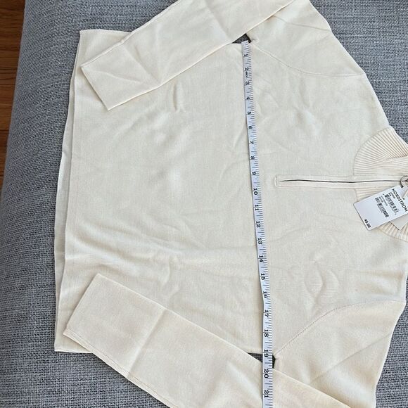 Cali Be 1/2 Zip‎ Cream Pullover Lightweight Sweater Size Large - Picture 4 of 8